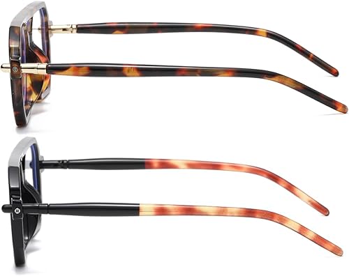 Miniatura 3 de JOVAKIT Gafas de luz azul cuadradas de moda para hombres y mujeres, gafas cuadradas de aviador, estilo de computadora, antifatiga ocular