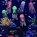 Lpraer 6 Pack Glow Jellyfish Floating Fish Tank Decorations Glowing Effect Silicone Simulation Jellyfish Ornament Aquarium Decorations (6 Colors)