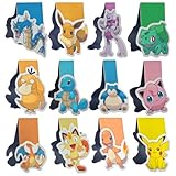 12pcs Magnetische Lesezeichen Set für Kinder, Niedliche Cartoon Anime Magnetic Bookmarks für Jungen Mädchen Bücherlesezubehör, Kleine Mitgebsel Geschenk für Lehrer Schüler Einschulung und Schulanfang