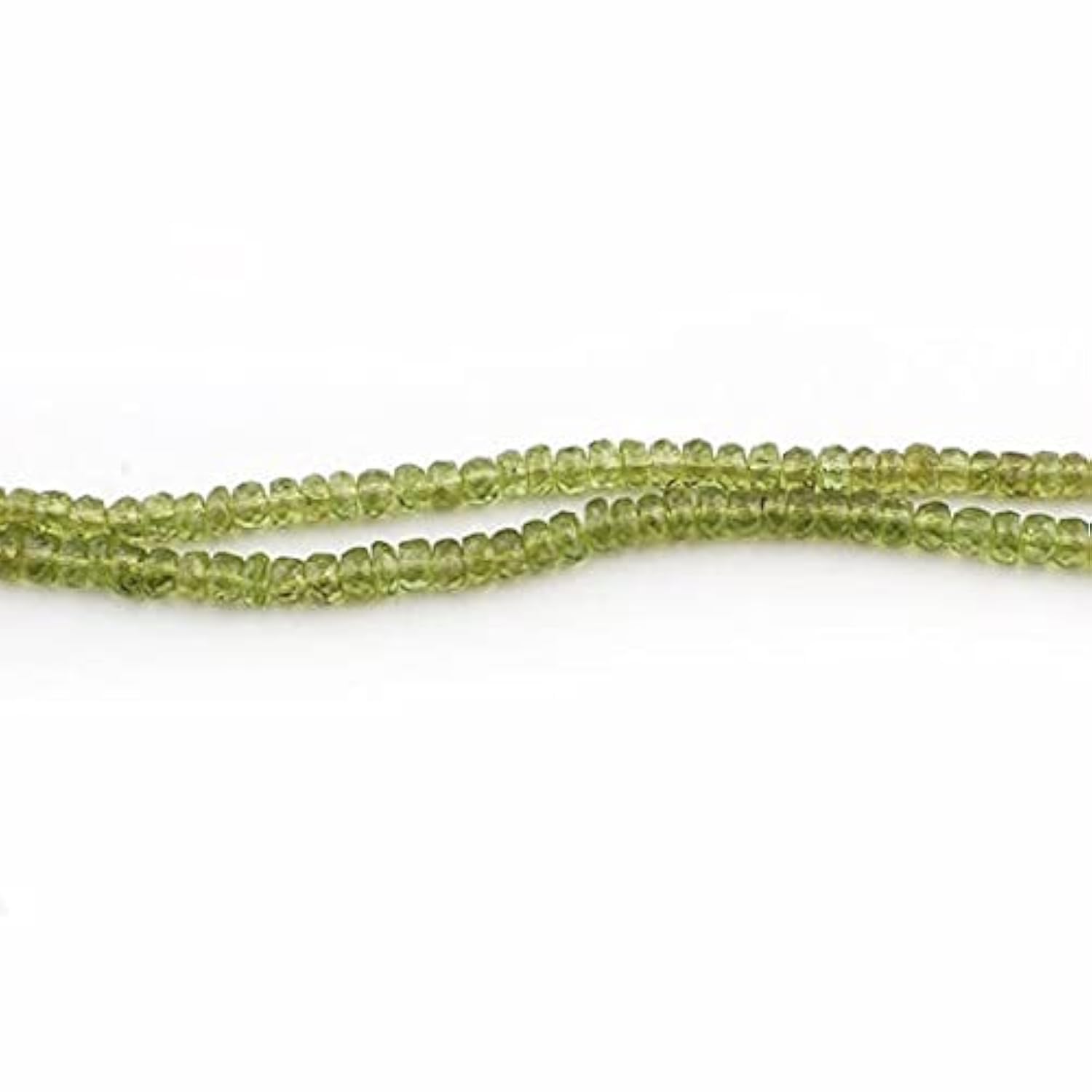 Peridot roundel beads 6mm éclatantes, fil de 8 pouces pour joaillerie artisanale SB3598