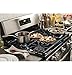 GE 30 Inch Free-Standing Gas Range, 5.0 cu. ft. Oven, 5 Sealed Burners, Broiler Drawer, Continuous Grates, Steam Clean, Simmer & Power Boil Burners, Non-Stick Griddle, Stainless Steel