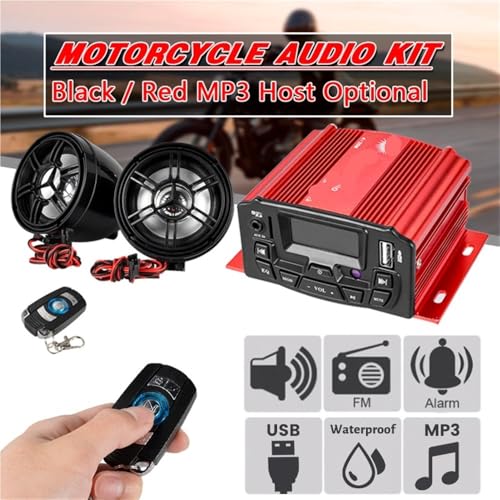 Parlante para Moto Manubrio Audio DC12V FM Radio miniatura 3