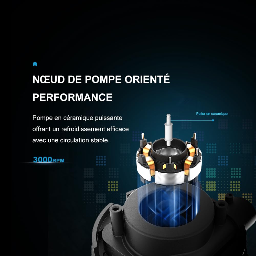 Watercooling SAMA L50 360mm ARGB, Miroir Infini, Intel/AMD, Noir