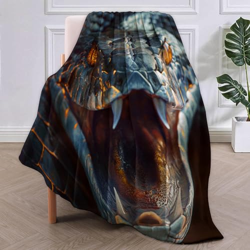 Couverture serpent flanelle douce et légère : plaid chaud pour décoration d'intérieur