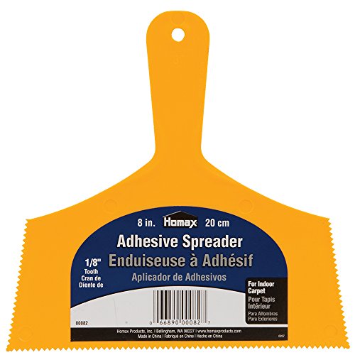 Image of Homax Adhesive Spreader, Yellow, 8 inch, 3 /32 inch Tooth, Spreader for Vinyl Flooring (Pack of 6)
