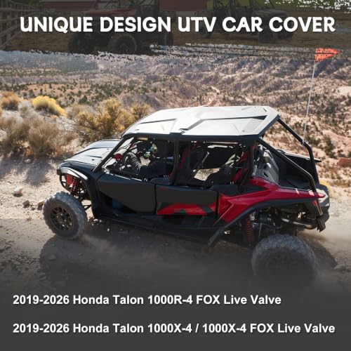 Image of Waterproof UTV Cover Compatible with Honda Talon 4 Seats | 6 Layers Outdoor Cover with Cotton Liner, Air Vents, Door Zipper and Windproof Buckles for Rain Snow Dust Protection