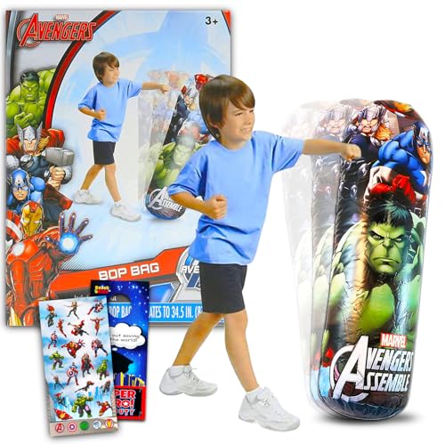 Marvel Conjunto De Mochilas Dos Vingadores Da - Pacote Com 3 Peças Super-Heróis Socando Para Crianças, Adesivos E Muito Mais (Marvel Toys Games)
