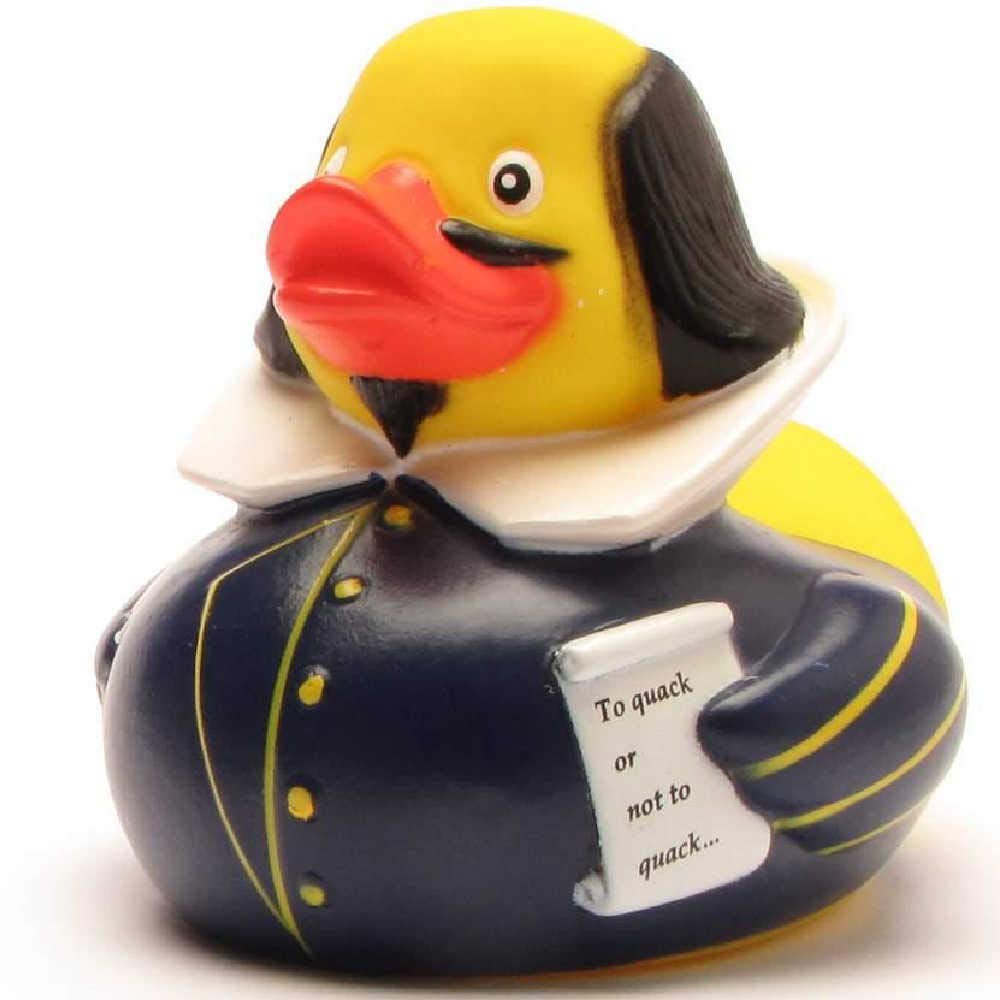Duckshop Yarto Shakespeare Duck I Squeaky Duck I L: 10.5 cm