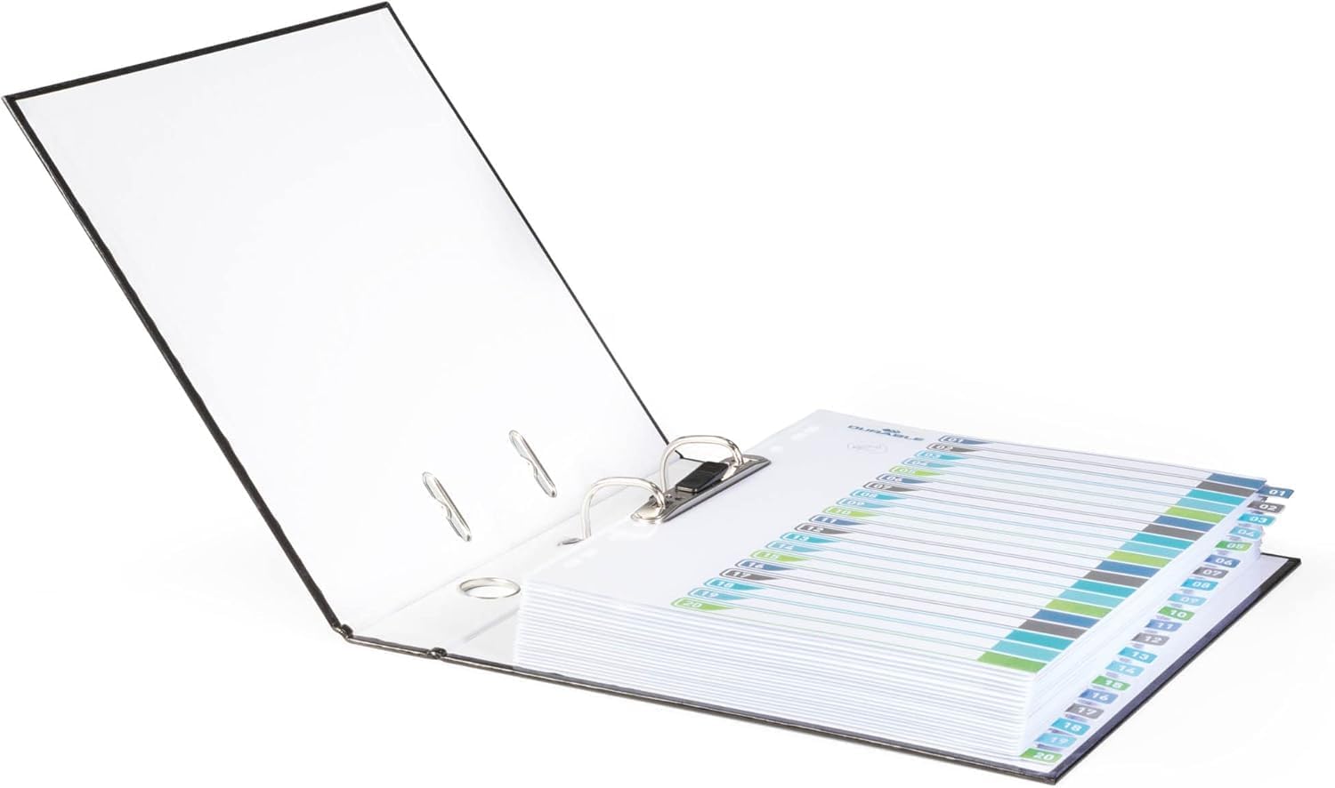 Durable Index Set 1-20 A4+ Portrait, Writable Index Sheet, 100% Recyclable, Multi-Coloured