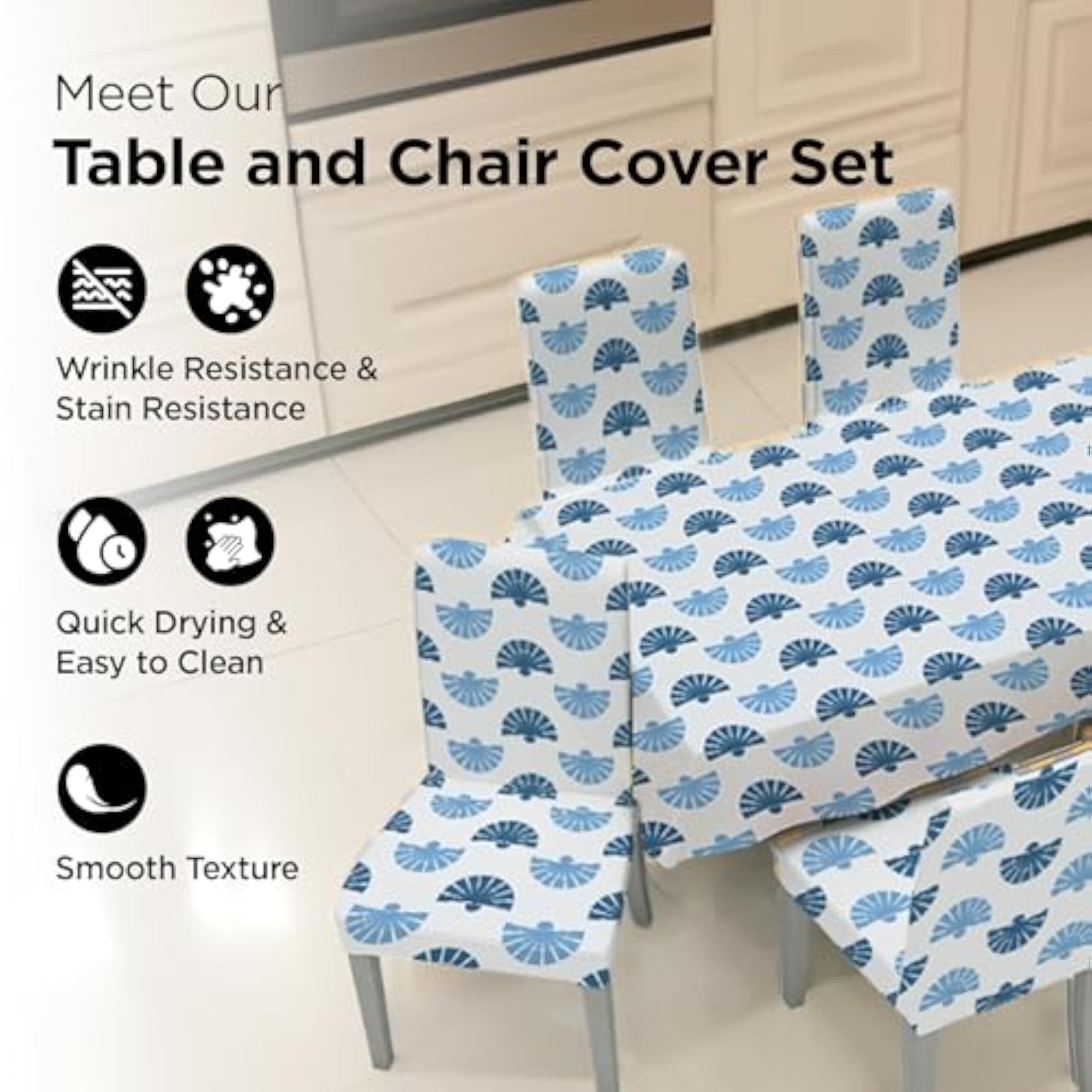 Dining Table Cloth Cover Set, Waterproof & Washable