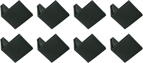 METALLIXITY Almohadillas angulares de hierro para muebles (1.18 pulgadas), 8 unidades, cubiertas de plástico en forma de L para pies de muebles,