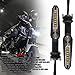 SPNUVR 2PCS 12 LEDs Motorcycle Turn Signals Water Flowing Indicator Arrow Blinker Lamps Compatible with YAMAHA MT07 TRACER 700 MT09 MT10 MT15 MT125 YZF R1/R3/R6/R6S XSR 700/900 (Clear)