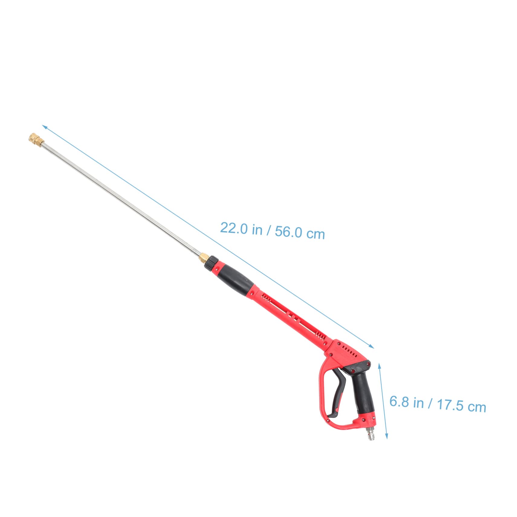 Pistola de Limpieza de Alta Presión Roja M22 Cobre | Interfaz 1/4, Acero Inoxidable y Abs, Compatible con Equipos Eléctricos Gasolina