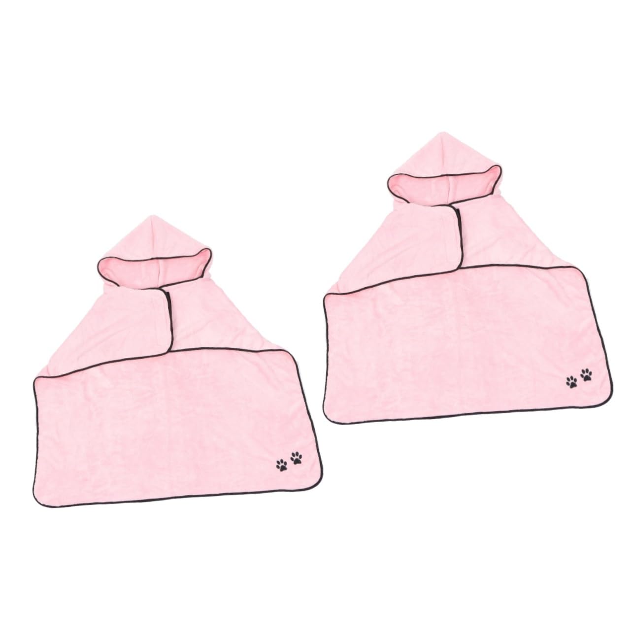 Housoutil 2pièces Serviette De Bain pour Animaux Absorbant Peignoir Doux Et Rapide à Sécher pour Chiens Et Chats