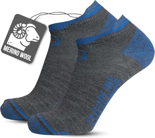 Image of CloudLine Ultralight Merino Wool Running Socks for Men and Women - Thin, Anti-Blister, Moisture Wicking, Made in USA - 3 Pair