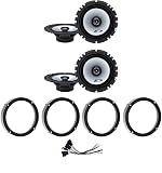 Kit 4 Casse ALPINE SXE-1725S + SXE-1725S per VW Golf VI VII, VW New Beetle (No Cabriolet) fino al 2010, VW Polo dal 2009 in poi da 165mm con 2 Supporti Anteriori, 2 Posteriori e 4 Connettori