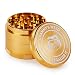Produktbild Grannys Premium Aluminium Grinder | messerscharfes Mahlwerk | 4-teilig | inkl. Pollenschieber | Kräutermühle in Gold u. weitere edle Designs |  5,5 cm