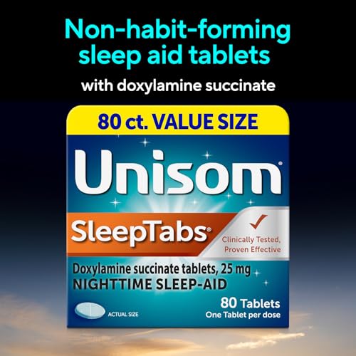 Unisom SleepTabs, Nighttime Sleep-aid, Doxylamine Succinate, 80 Tablets - image 4