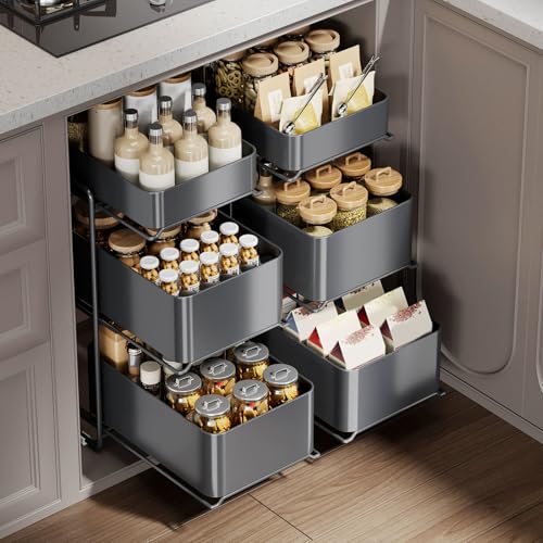 Organizador para debajo del fregadero metálico: cocina y baño en perfecto orden diario 8
