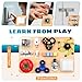Umnodobn Montessori Busy Board for Toddlers, 11-in-1 Sensory Learning Travel-Friendly Activity Board, Fine Motor Skills Toy, Screen, Birthday Holiday Presents for Boys Girls 3+ Years Old
