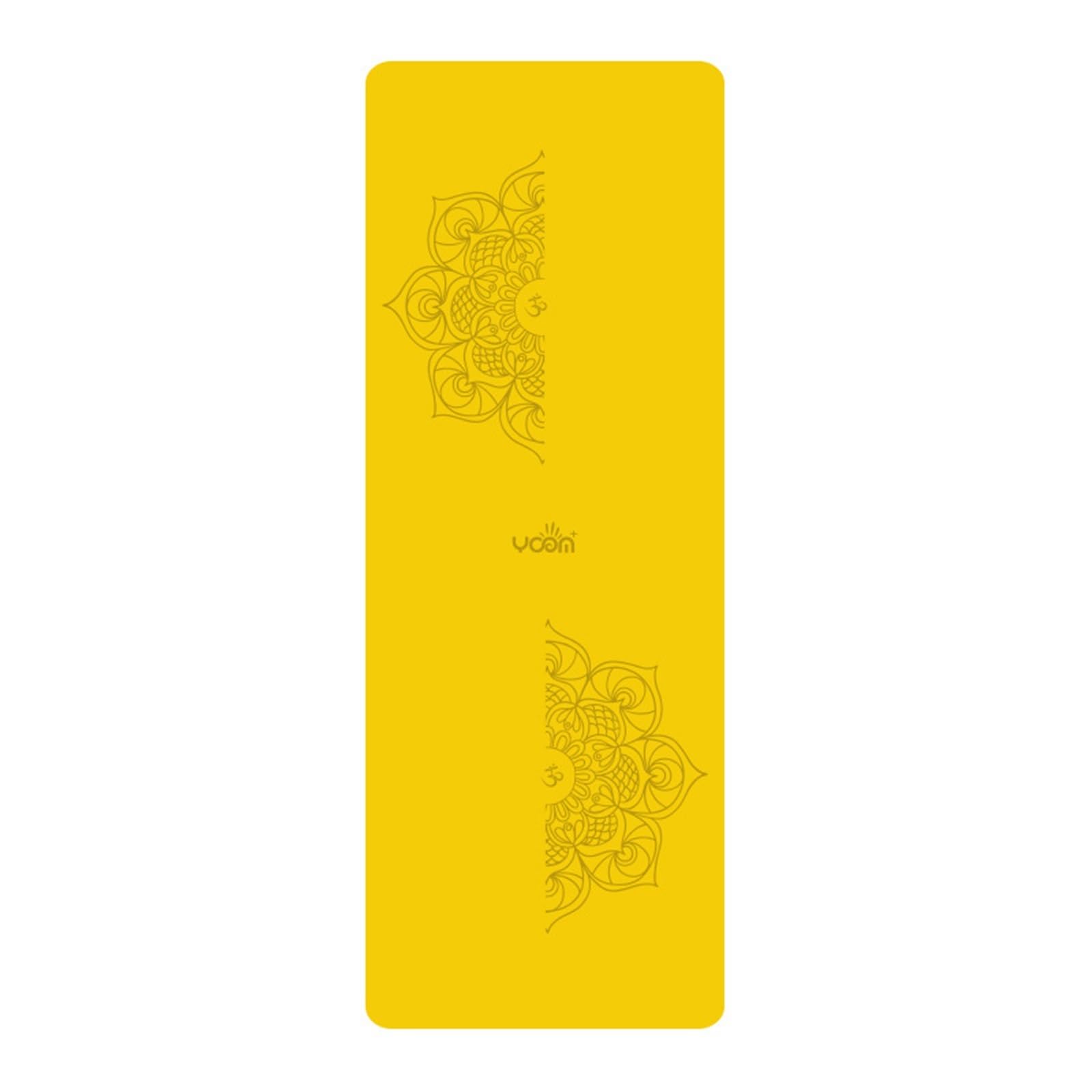 Esterilla de yoga de caucho natural con superficie de cuero PU antideslizante de doble cara