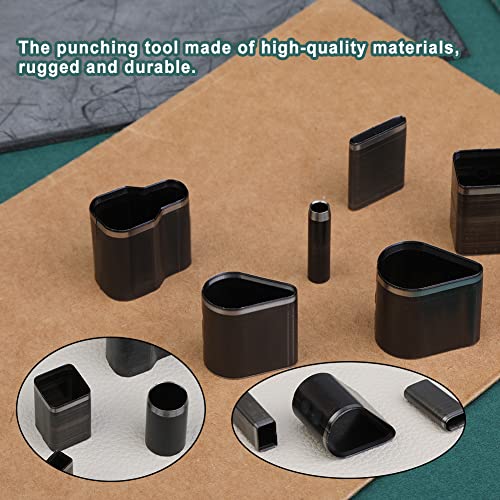 image for Yizzvb 24 Style Hollow Punch Cutter Tool, One Hole Leather Cutting Too