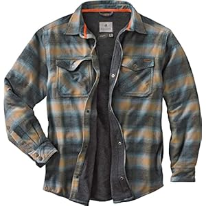 Legendary Whitetails Archer Flannel Thermal Lined Shirt Jacket for Men, Quilted Insulated Plaid Work Outerwear Coat