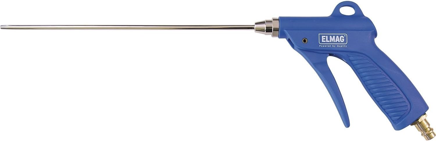 Elmag 32256 Air Blow Gun PA with Extension Nozzle Straight Diameter 0.3 mm/265 mm, Pressure Gun for Compressor Qty: 1