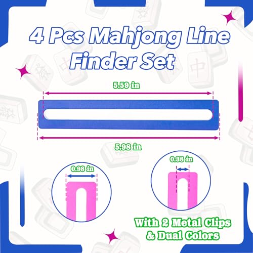 4 Piezas Lector de Reglas Mahjong Acrílico Reforzado miniatura 2