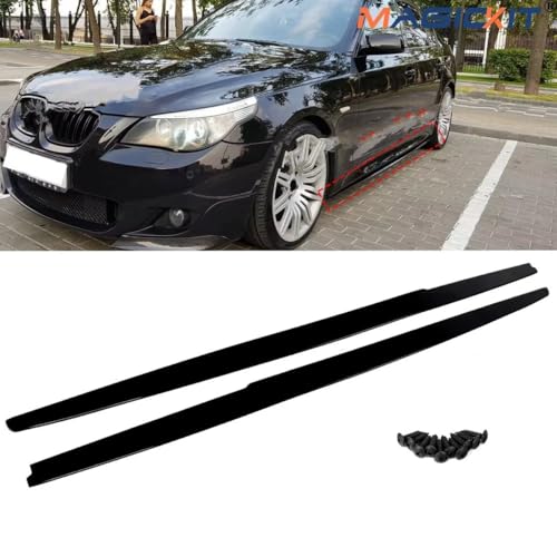 Paneles de extensión premium acabado negro espejo para Serie 5 E60 2