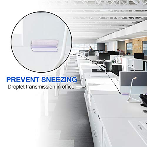 Oiiki 6Pcs Self Adhesive Sneeze Guard Holder, Acrylic Panels Holder, To Fasten & Line Up Plexiglass Panels & Acrylic Sheets From 1/8" To 1/4" Thick #TOP3