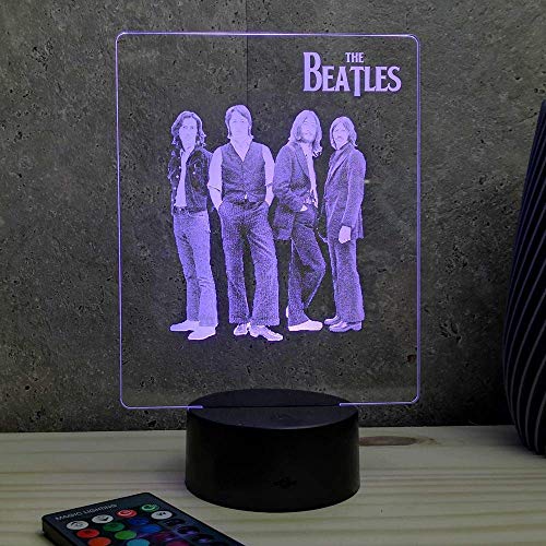 Lampe The Beatles 16 couleurs – PERSONNALISABLE avec prénom ou message – lampe de chevet veilleuse illusion pour idée cadeau anniversaire fête collection déco - Les Beatles, Paul McCartney, John Lennon, RIngo Starr, George Harrison Lampe The Beatles 16 couleurs - PERSONNALISABLE avec prénom ou message - lampe de chevet veilleuse illusion pour idée cadeau anniversaire fête collection déco – Image 5
