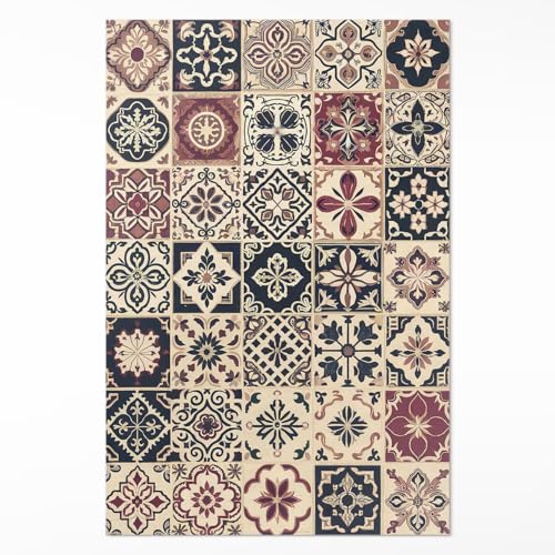 Tapis en vinyle 150x225 cm Floorart Design rectangle motif tuiles anciennes pour cuisine - 2