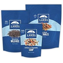 Thousand Lakes Pantry Staples - 3 lb Wild Rice, 2 lb Mixed Dried Veg, 1 lb 32-Bean Mix | All Natural, High Fiber, No added Salt