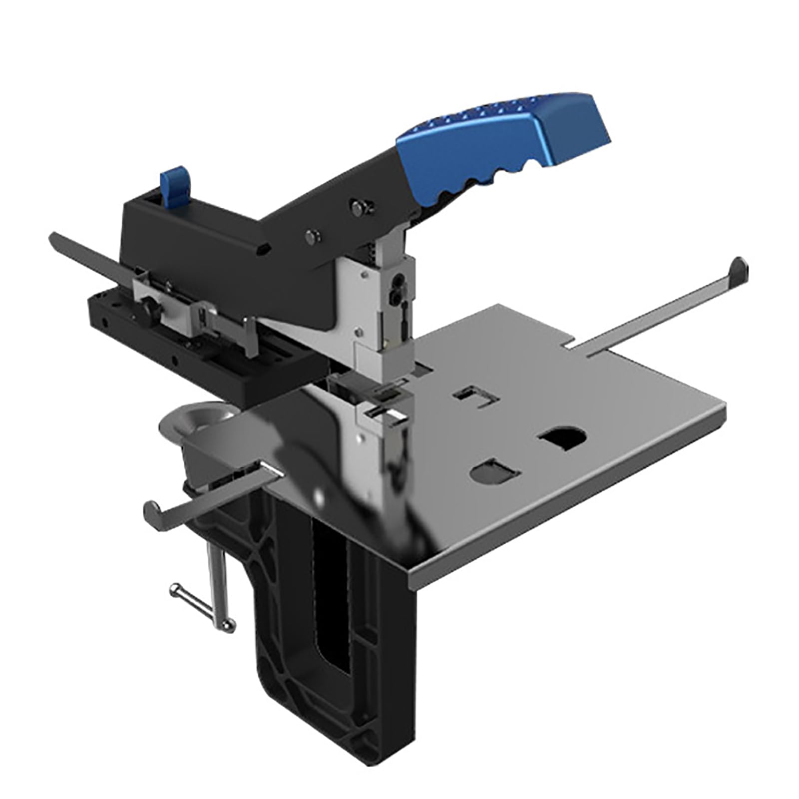 Grapadora plana manual para oficina en casa, grosor de encuadernación ajustable de hasta 60 páginas, sin grapas, estilo de conducción conmutable/plano, uso de escritorio, compacta y eficiente