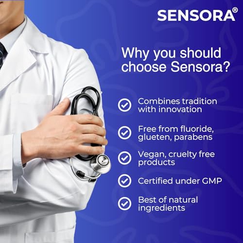 Image of SENSORA Herbal Sensitivity Relief Toothpaste with Rapid Relief Formula for Sensitive Teeth. (Pack of 6)