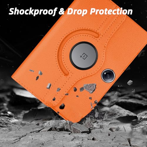 Image of TGK 360 Rotatable Smart Flip Case Cover for OnePlus Pad 2 12.1 inch Tablet (Orange)
