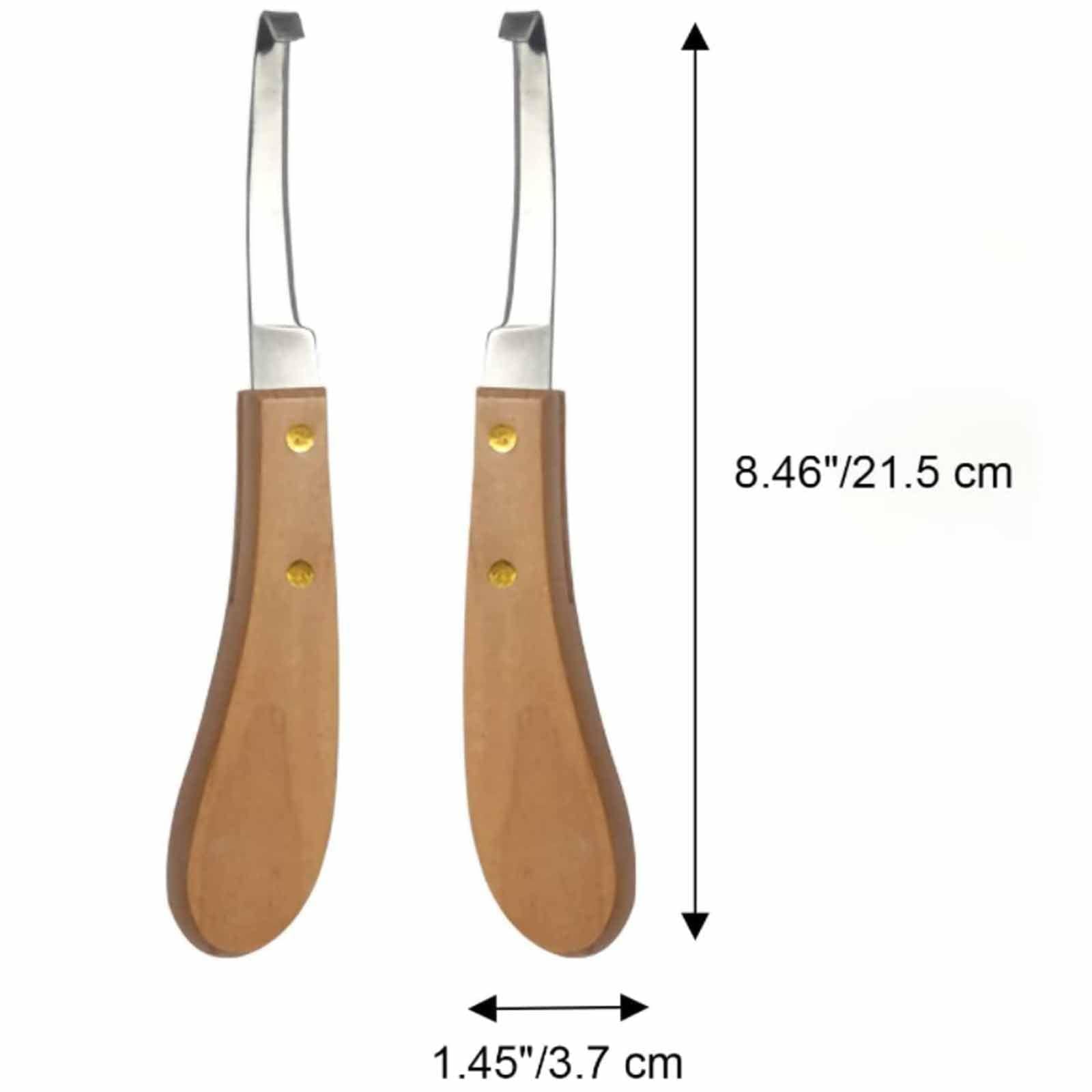 Kit de corte de pezuña, 4 clips de herradura, cuchillo de corte de pezuñas de vaca, herramientas de cuidado de herradura para varios animales, para zurdos y diestros