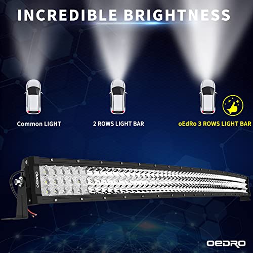 Image of OEDRO 42 Inch LED Light Bar Curved Tri-Row with Wiring Harness