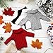 Bencailor 4 Pcs Doll Clothes for 11.5 Inch Doll Accessories Clothes Hoodie Sweater Set Winter Knitted Clothing Decor(Black, White, Red, Gray)