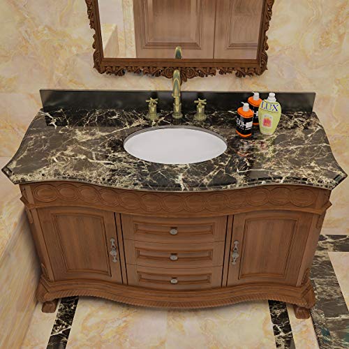 Brown Marble Contact Paper for Countertops Kitchen Countertop Peel and Stick Wallpaper for Bedroom Laminate Countertop Sheets Marble Sticker Countertop Kitchen Oil Proof Waterproof Sticker 15.7"x80" - Thumbnail 3