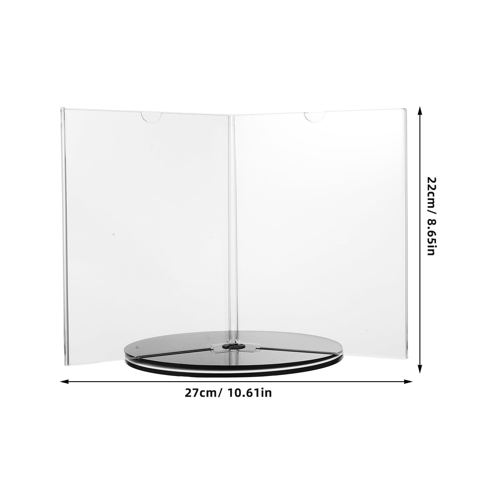 Porta Carteles Acrílicos A5 con Base para Escritorio, Soporte de Menú Giratorio de Seis Lados, Elegante Expositor para Letreros Verticales en Bodas y Celebraciones