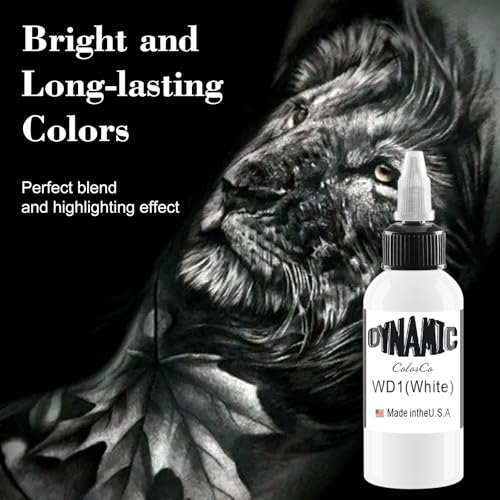 DLDN01 3 Flaschen Tattoo-Tinte - weiße Tattoo-Tinte Permanent Body Tattoo, klassische schwarze Tattoo-Tinte mit Eleganz Rot (30 ml)