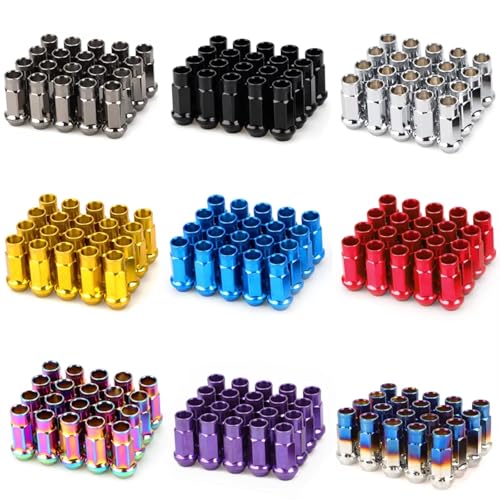 Tuercas de rueda de coche coloridas M12*1.5 pernos de hierro plateados para Xcent 2
