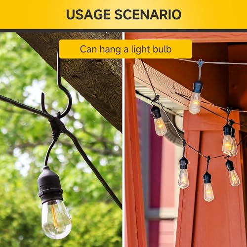 image for MYWISH 50-Pack Black Screw in Hooks, Q-Hanger Hook Screws, 1-1/4