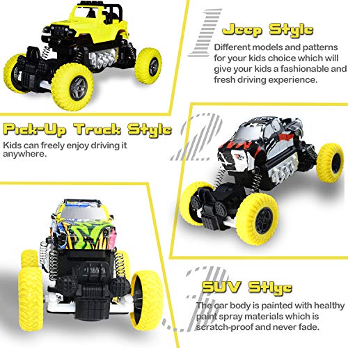 KULARIWORLD RC Cars Rechargeable Remote Control Car Off Road Truck Hobby RC Crawlers Toy for Kids Boys Girls Gift 27 MHz High Speed Stunt Vehicle with 2 Rechargeable Batteries