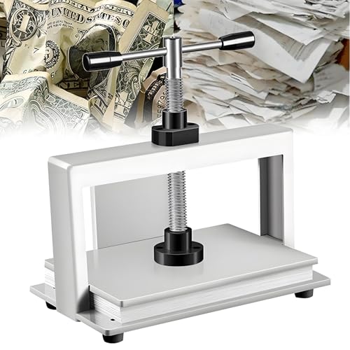 Applicazione versatile: la pressa manuale piatta per carta è perfetta per appiattire vari oggetti come banconote, documenti, libri, francobolli, fatture e libri contabili. Il suo design intuitivo e le prestazioni affidabili trasformano la carta stropicciata in fogli piatti, rendendola uno strumento essenziale per qualsiasi ufficio.