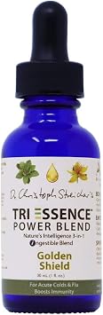 Golden Shield Tri-Essence Power Blend - Blended with Natural Herbal Extracts, Flower Essences, and Essential Oils - Size 30mL 1 fl. oz.
