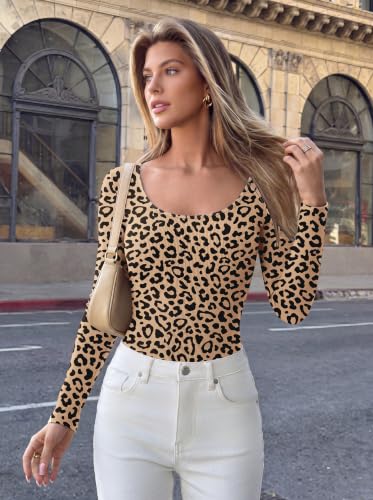Ekouaer Long Sleeve Shirts for Women Ribbed Top Slim Fit Thermal Undershirt - image 3