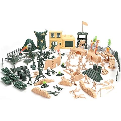 Hautton 130-Piece Plastic Army Men Set Cover